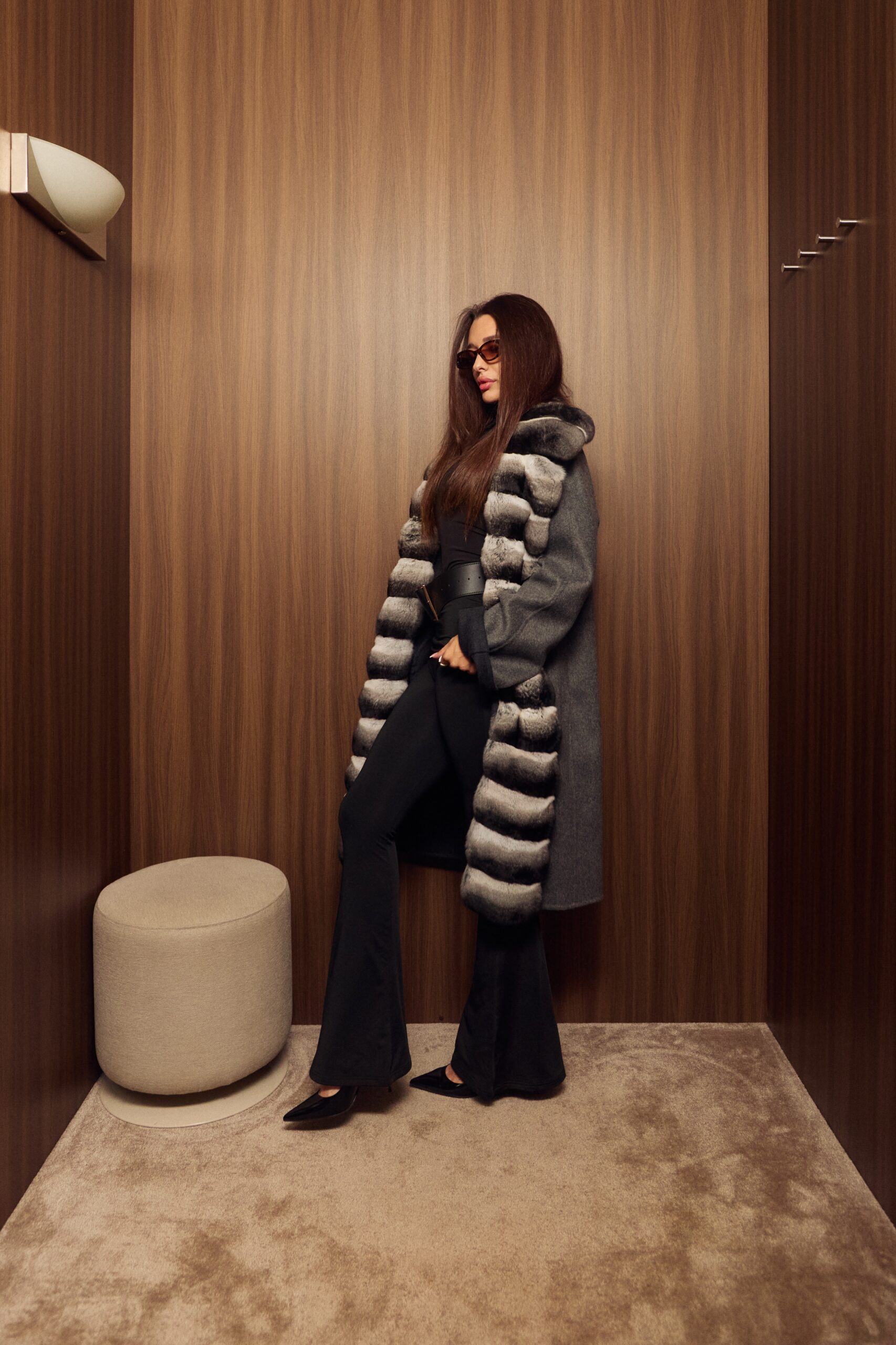 Пальто из кашемира Loro Piana Графит — фотография модели 3